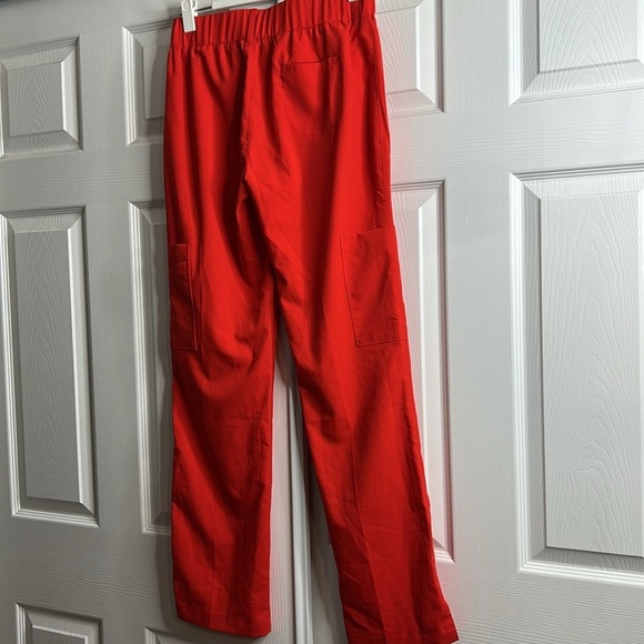 Grey's Anatomy Red Orange Cargo Pants with Straight Leg Design S - Picture 5 of 5